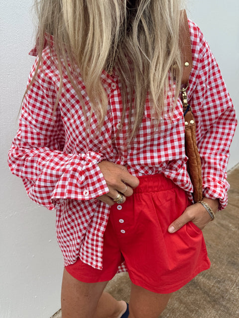 Ivy High Waisted Boxy Shorts - ascot + hart