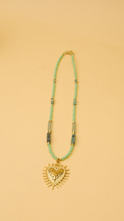 Jade Heart Necklace - ascot + hart