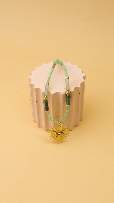 Jade Heart Necklace - ascot + hart
