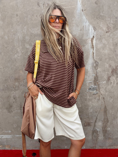 Kai Striped Oversized Tee - ascot + hart