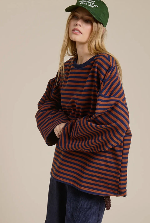 Kendra Terry Striped Long Sleeve - ascot + hart