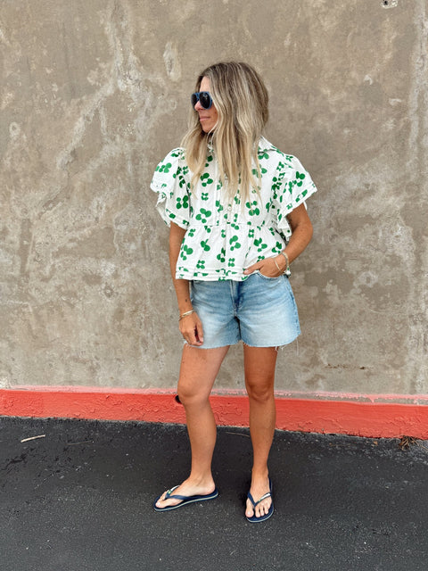 Kennedy Mid Rise Cut Off Shorts - ascot + hart
