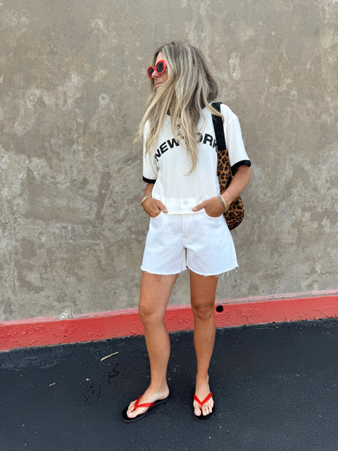 Kennedy Mid Rise Cut Off Shorts - ascot + hart