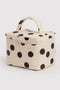 Large Cosmetic Case - Cream and Black Polka Dot - ascot + hart