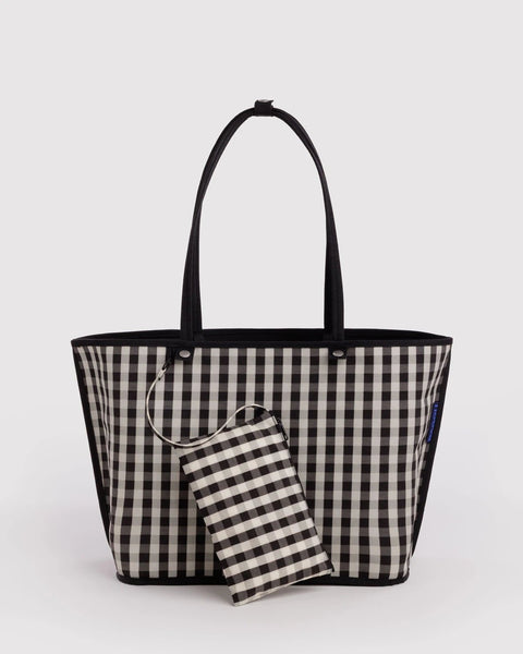 Large Nylon Reversible Tote - Black Mix - ascot + hart