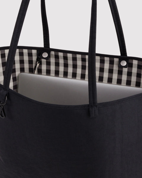 Large Nylon Reversible Tote - Black Mix - ascot + hart
