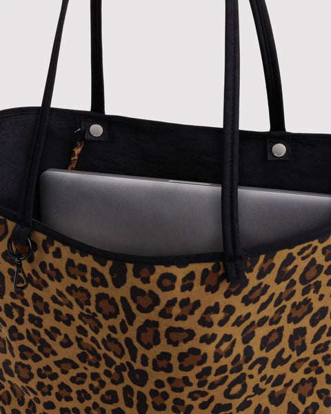 Large Nylon Reversible Tote - Leopard Mix - ascot + hart
