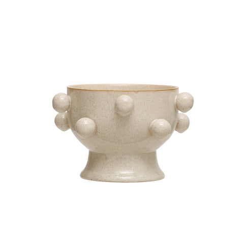 Large Stoneware Reactive Glaze Planter w/ Orbs - ascot + hart