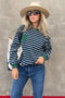 Layna Striped Crew Neck Long Sleeve - ascot + hart
