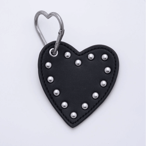 Leather Heart Stud Bag Charm - ascot + hart