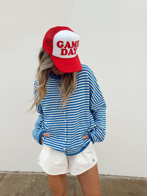 Leighton Striped Cardigan - ascot + hart