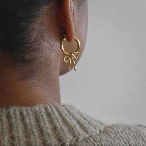 Lisette Bow Hoops - ascot + hart