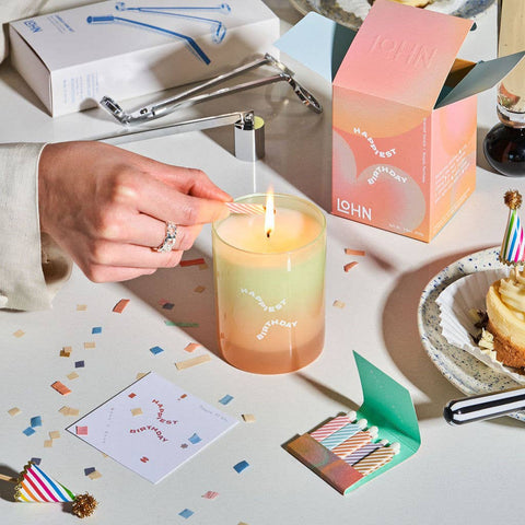 LOHN Birthday Candle - Champagne & Orange Zest - ascot + hart