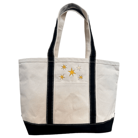 Lucky Star Big Canvas Tote - ascot + hart