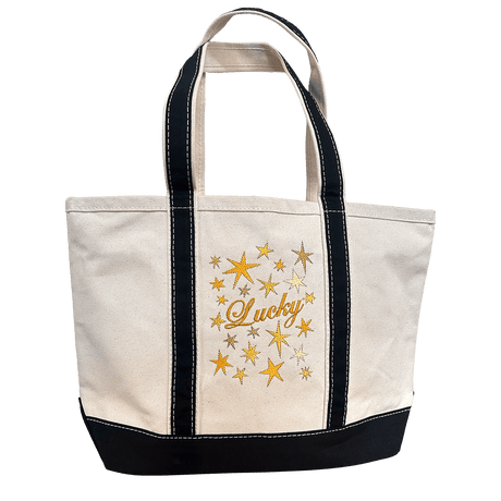 Lucky Star Big Canvas Tote - ascot + hart