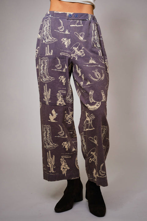 Lulu Western Wide Leg Pants - ascot + hart