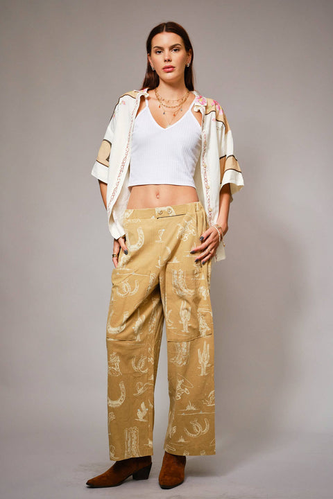 Lulu Western Wide Leg Pants - ascot + hart