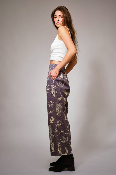 Lulu Western Wide Leg Pants - ascot + hart