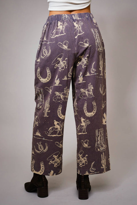 Lulu Western Wide Leg Pants - ascot + hart