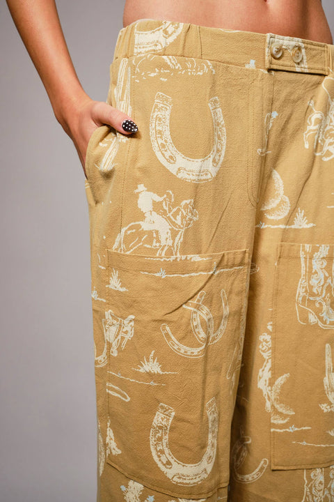 Lulu Western Wide Leg Pants - ascot + hart