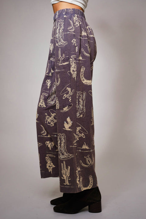 Lulu Western Wide Leg Pants - ascot + hart