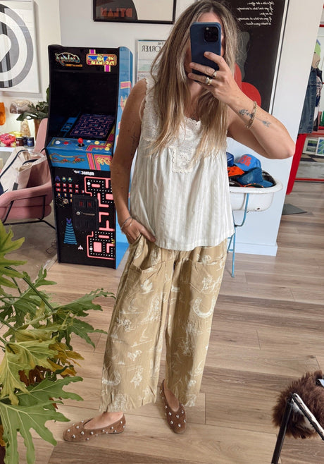 Lulu Western Wide Leg Pants - ascot + hart