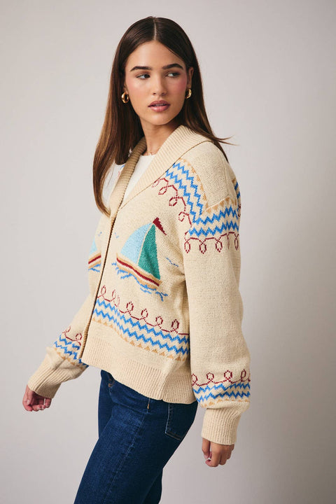 Maddie Yacht Club Cardigan - ascot + hart