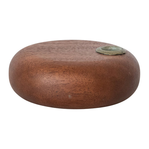 Mango Wood & Metal Taper Holder - ascot + hart