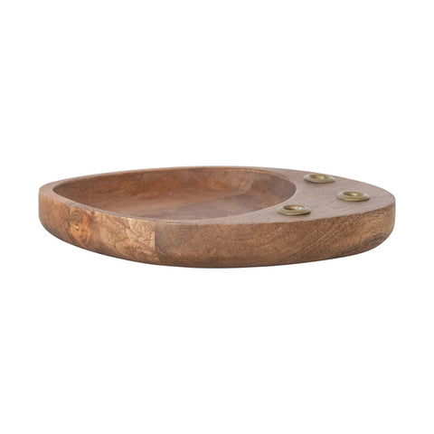 Mango Wood & Metal Taper Holder with Tray - ascot + hart