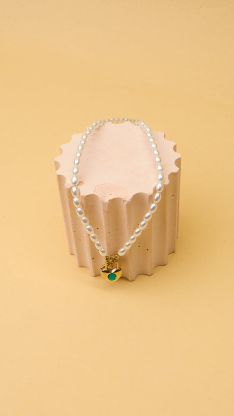 Marlowe Pearl Heart Necklace - ascot + hart