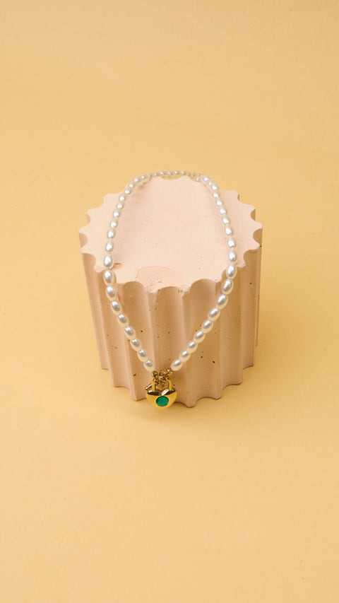 Marlowe Pearl Heart Necklace - ascot + hart