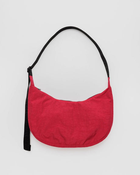 Medium Nylon Crescent Bag - Candy Apple - ascot + hart