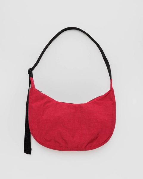 Medium Nylon Crescent Bag - Candy Apple - ascot + hart