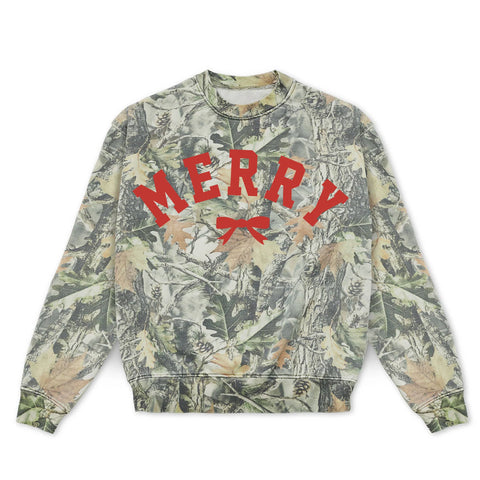 Merry Bow Camo Pullover - ascot + hart