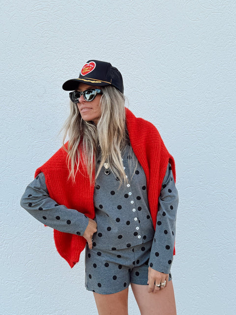 Monroe Polka Dot Cardigan - ascot + hart