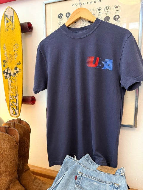 Navy Retro USA Tee - ascot + hart
