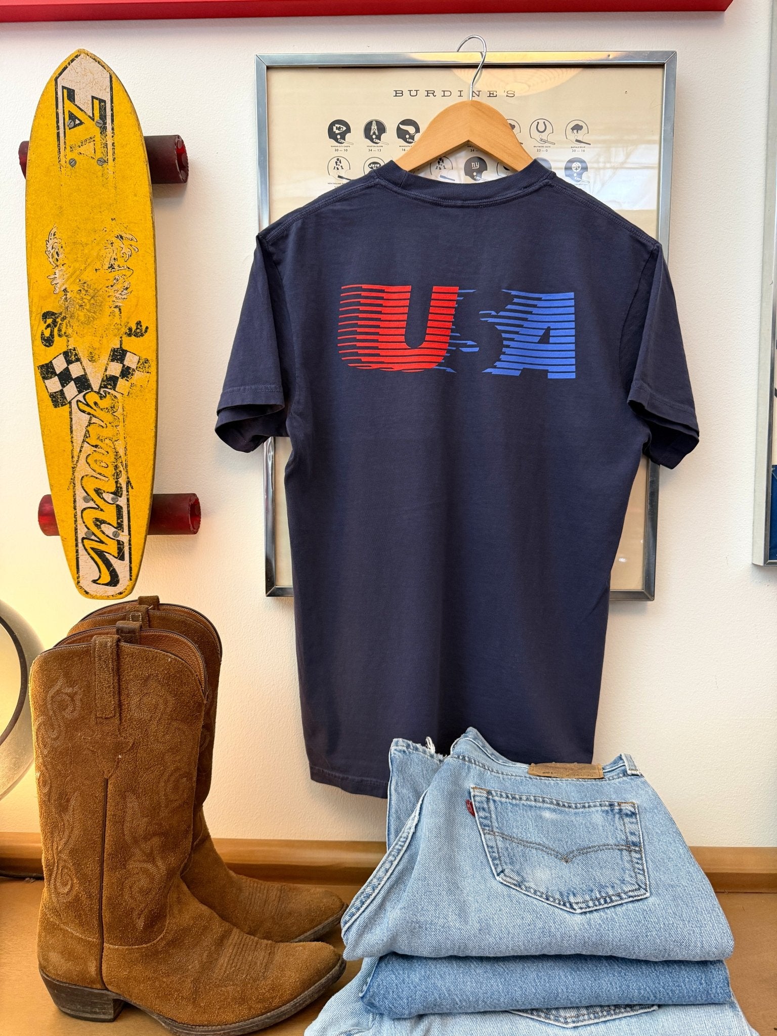 Navy Retro USA Tee - ascot + hart