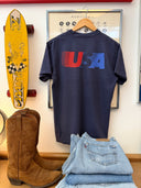 Navy Retro USA Tee - ascot + hart
