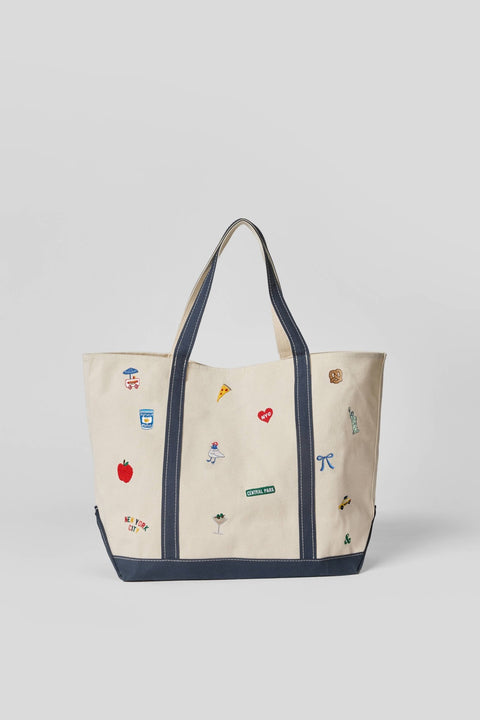 New York City Icons Embroidered Tote Bag - ascot + hart