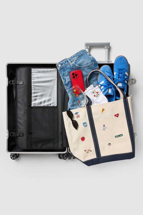 New York City Icons Embroidered Tote Bag - ascot + hart