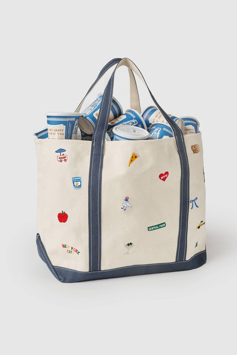 New York City Icons Embroidered Tote Bag - ascot + hart