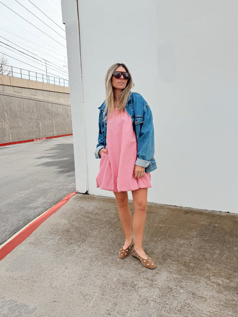 Nora Gingham Bubble Mini Dress - ascot + hart
