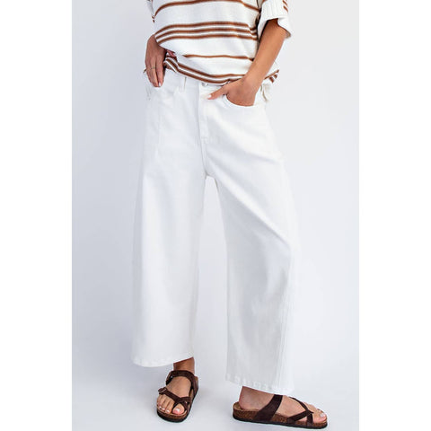 Paige Mid Rise Barrel Twill Jeans - ascot + hart