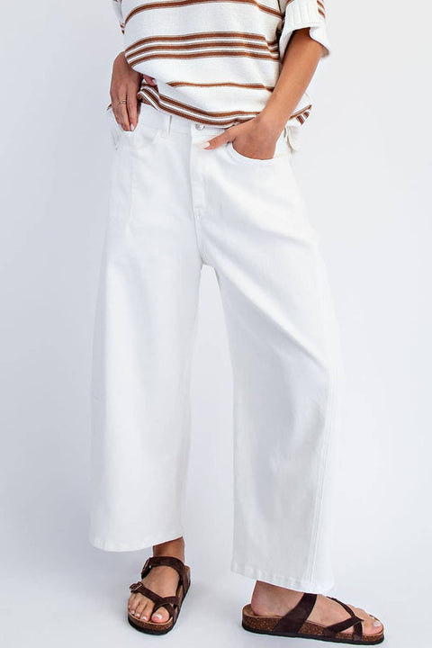 Paige Mid Rise Barrel Twill Jeans - ascot + hart