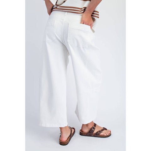Paige Mid Rise Barrel Twill Jeans - ascot + hart