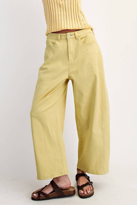Paige Mid Rise Barrel Twill Jeans - ascot + hart