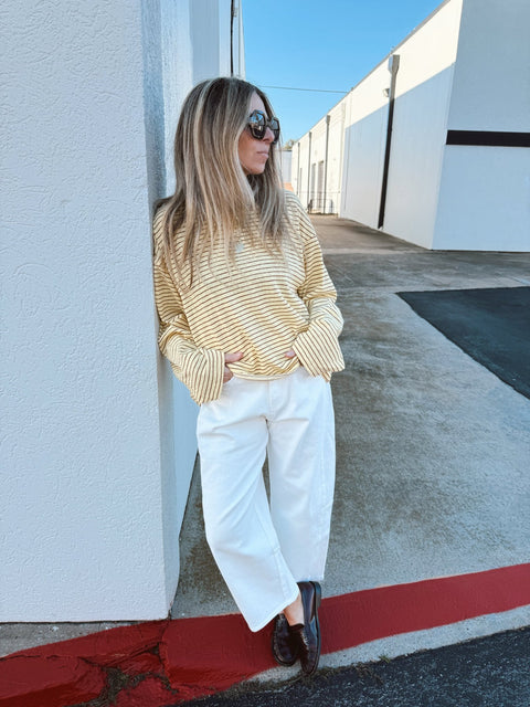 Paige Mid Rise Barrel Twill Jeans - ascot + hart