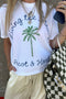 Palm Tree Living The Dream Crop Tee - ascot + hart