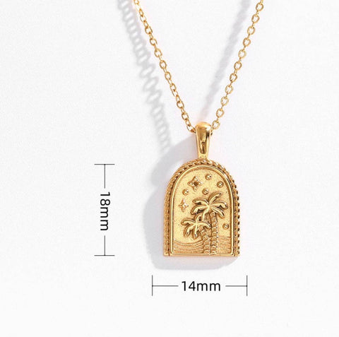 Palmy Nights Talisman Necklace - ascot + hart