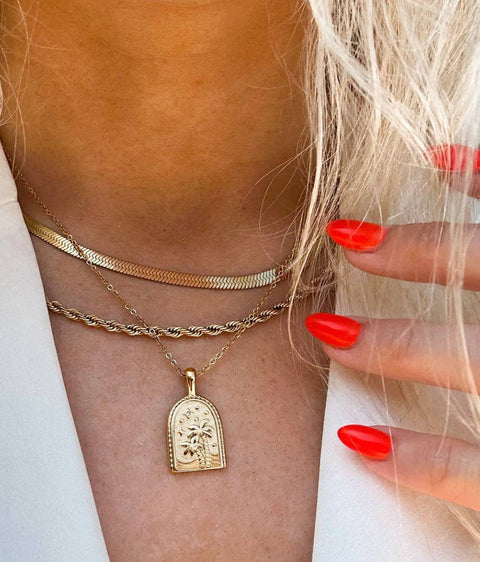 Palmy Nights Talisman Necklace - ascot + hart